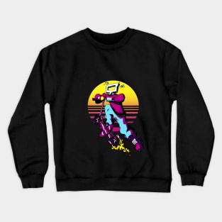 Retrofuturistic Scooter Crewneck Sweatshirt